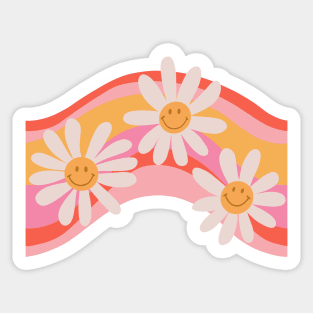Wavy daisies Sticker